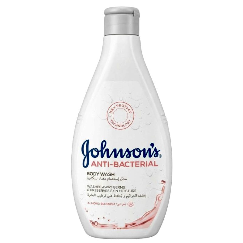 جونسون صابون سائل الجسم مضاد للبكتيريا بزهر اللوز 400 مل