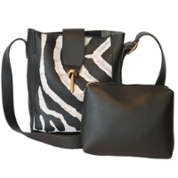 SH756 black-white house شنطة كتف