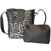 SH756 gray leopard شنطة كتف