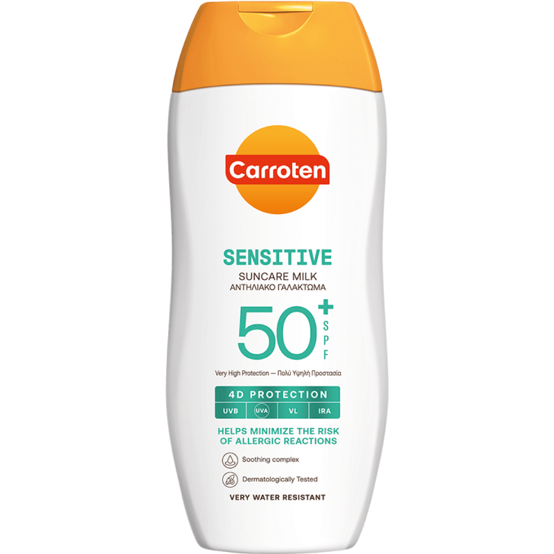 كاروتين – واقي شمس للوجه والجسم للبشرة الحساسة SPF 50+