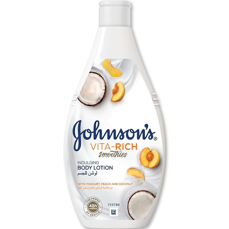 جونسون لوشن الجسم مع اللبن والخوخ و جوز الهند 400 مل