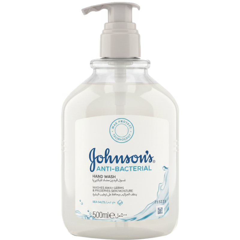 جونسون سائل تنظيف اليدين مضاد للبكتيريا مع ملح البحر 500 مل