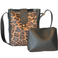 SH756 yellow leopard شنطة كتف